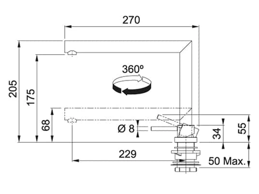 Franke Active Window Chrom - 115.0486.980 Hochdruckarmatur – Bild 3