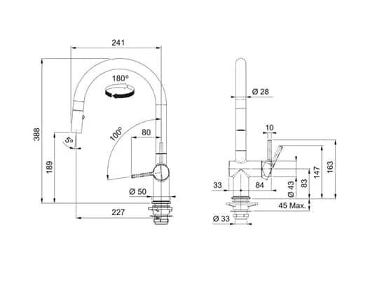 Franke Active J Black Matt - 115.0653.404 Hochdruckarmatur