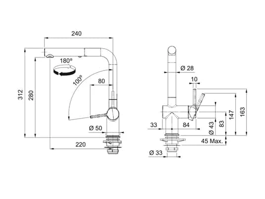 Franke Active L Onyx - 115.0653.384 Hochdruckarmatur – Bild 10