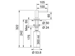 Franke 12658 Active Bronze Spülmittelspender