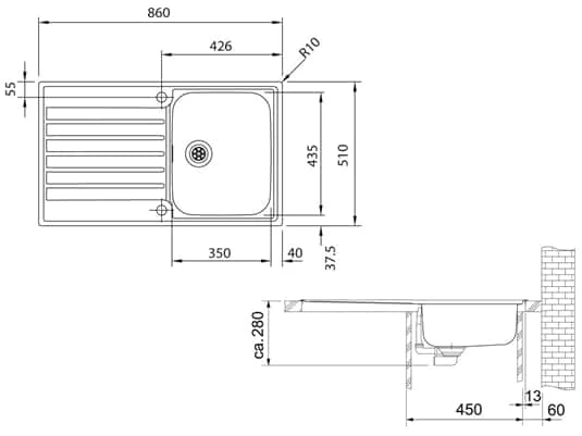 Franke Argos G AGX 211 G Edelstahlspüle Glatt - 127.0380.403 – Bild 2