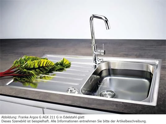 Franke Argos G AGX 211 G Edelstahlspüle Glatt - 127.0380.403 – Bild 4