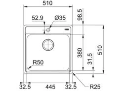 Franke Bell BCX 610-51 - 101.0623.960 Edelstahlspüle