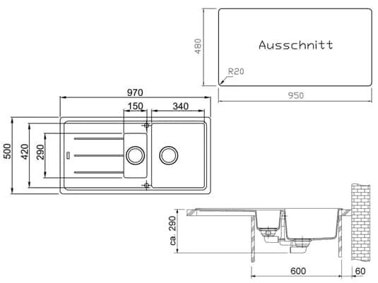 Franke Basis BFG 651 Onyx Granitspüle