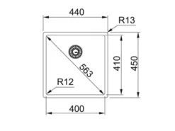 Franke Box BXX 110-40 Edelstahlspüle Glatt - 122.0375.253 Unterbau