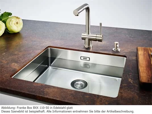 Franke Box BXX 110-50 Edelstahlspüle Glatt- 122.0375.274Unterbau – Bild 2