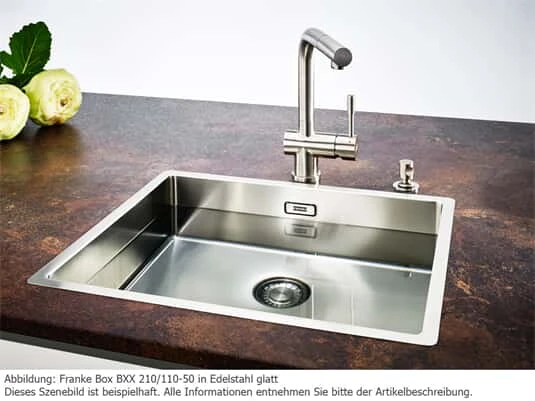 Franke Box BXX 210/110-50 Edelstahlspüle Glatt - 127.0375.273 Auflage/ Flächenbündig/ Unterbau – Bild 5