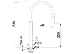 Franke Centinox Semi Pro Edelstahl Hochdruckarmatur