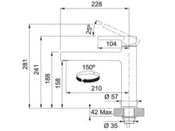 Franke Centro Chrom - 115.0600.095 Hochdruckarmatur