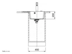 Franke Centro CNG 611-62 A Onyx - 114.0627.655 Granitspüle Exzenterbetätigung