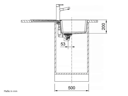 Franke Centro CNG 611-86 Cashmere - 114.0682.502 Granitspüle Exzenterbetätigung – Bild 2