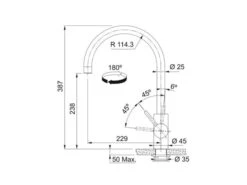 Franke Eos Neo Anthracite - 115.0628.253 Hochdruckarmatur