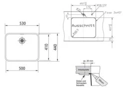 Franke Epos EOX 110-50 Edelstahlspüle Glatt - 122.0197.991