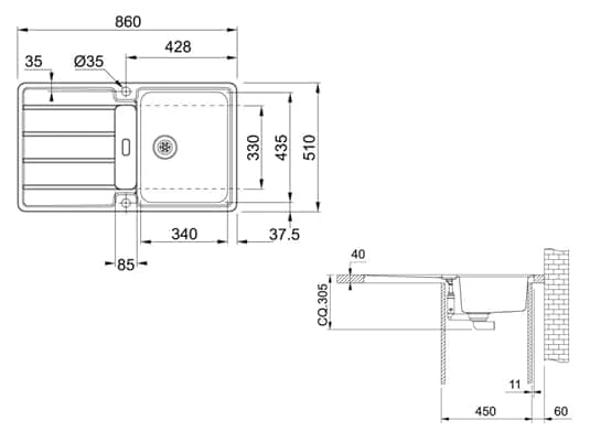 Franke Hydros HDX 214 Edelstahlspüle Glatt - 127.0378.717 – Bild 6