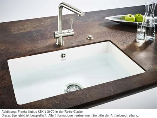 Franke Kubus KBK 110-70 Magnolia - 126.0381.440 Keramikspüle – Bild 3