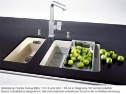 Franke Kubus KBG 110-34 Chocolate - 125.0478.110 Granitspüle Handbetätigung