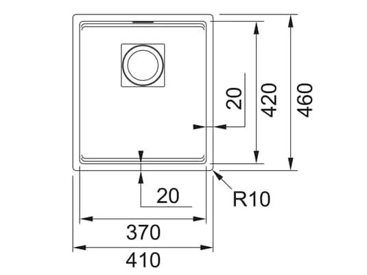 Franke Kubus 2 KNG 110-37 Onyx - 125.0512.449 Granitspüle Exzenterbetätigung – Bild 5