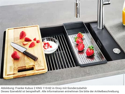 Franke Kubus 2 KNG 110-62 Cashmere - 125.0512.516 Granitspüle Exzenterbetätigung – Bild 7