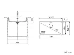 Franke Maris MRG 110-72 Glacier - 125.0683.187 Granitspüle Handbetätigung