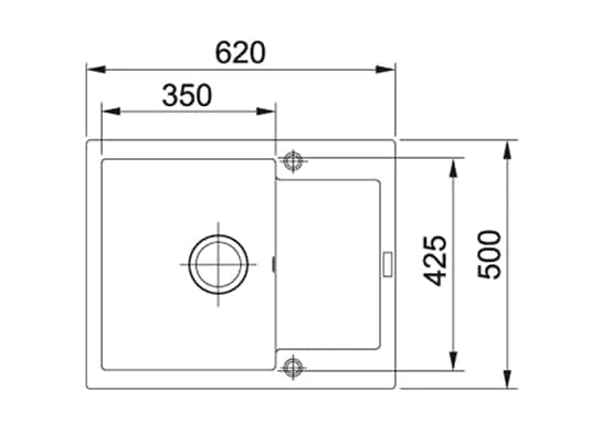 Franke Maris MRG 611-62 Steingrau - 114.0477.503 Granitspüle Exzenterbetätigung – Bild 5