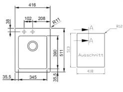 Franke Maris MRG 210-42 Beige - 135.0339.184 Granitspüle