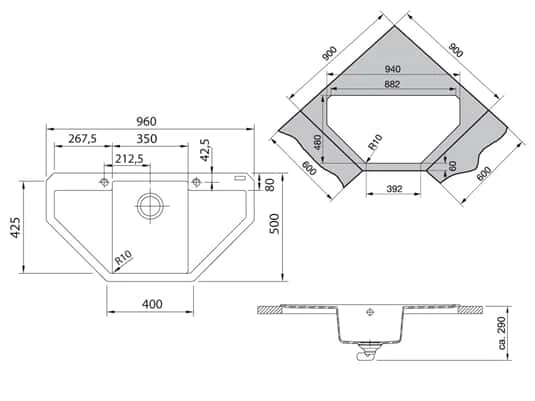 Franke Maris MRG 612-E Black Matt - 114.0627.371 Granitspüle Exzenterbetätigung – Bild 3