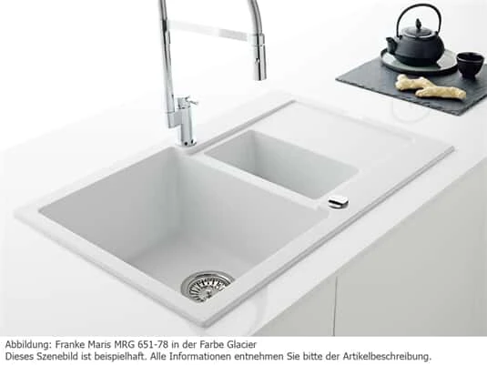 Franke Maris MRG 651-78 Glacier - 114.0477.303 Granitspüle Exzenterbetätigung – Bild 7
