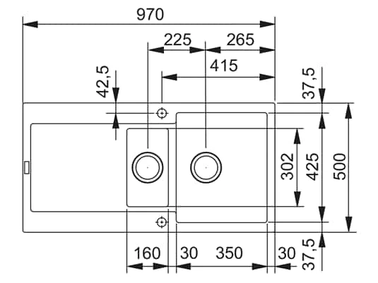 Franke Maris MRG 651 Cashmere - 114.0477.278 Granitspüle Exzenterbetätigung – Bild 5