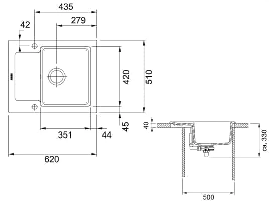 Franke Maris MRK 611-62 Onyx Keramikspüle – Bild 5