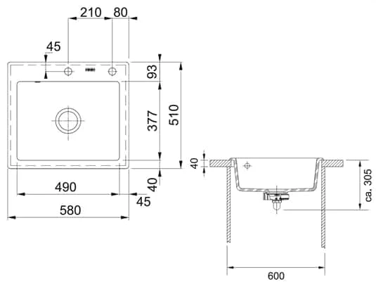 Franke Mythos MTK 610-58 Glacier Keramikspüle – Bild 3