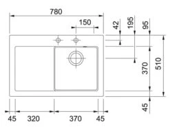 Franke Mythos MTK 611-78 Anthrazit Matt – 124.0433.440 Keramikspüle Exzenterbetätigung