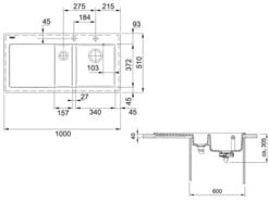 Franke Mythos MTK 651-100 Magnolia Keramikspüle