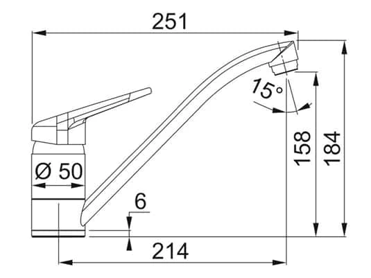 Franke Novara Plus Chrom Niederdruckarmatur – Bild 2