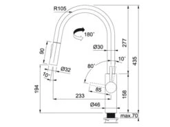 Franke Pescara Slide In Chrom - 115.0538.940 Hochdruckarmatur