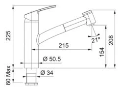 Franke Smart Edelstahl-Optik - 115.0391.484 Hochdruckarmatur