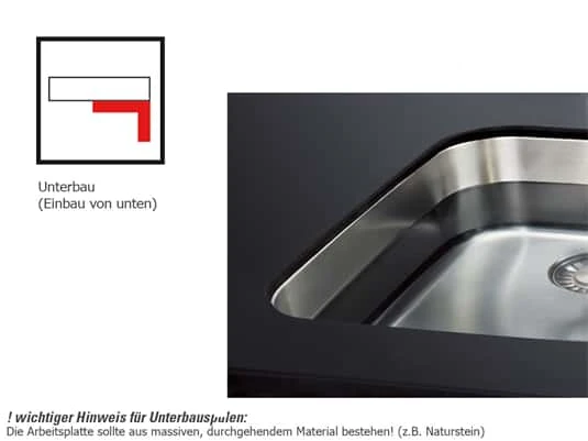 Franke Kubus KBK 110-70 Anthrazit Matt - 126.0381.518 Keramikspüle – Bild 6