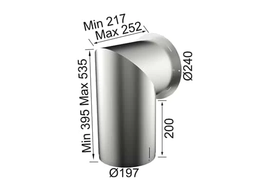Franke 112.0549.122 Teleskopschacht Edelstahl